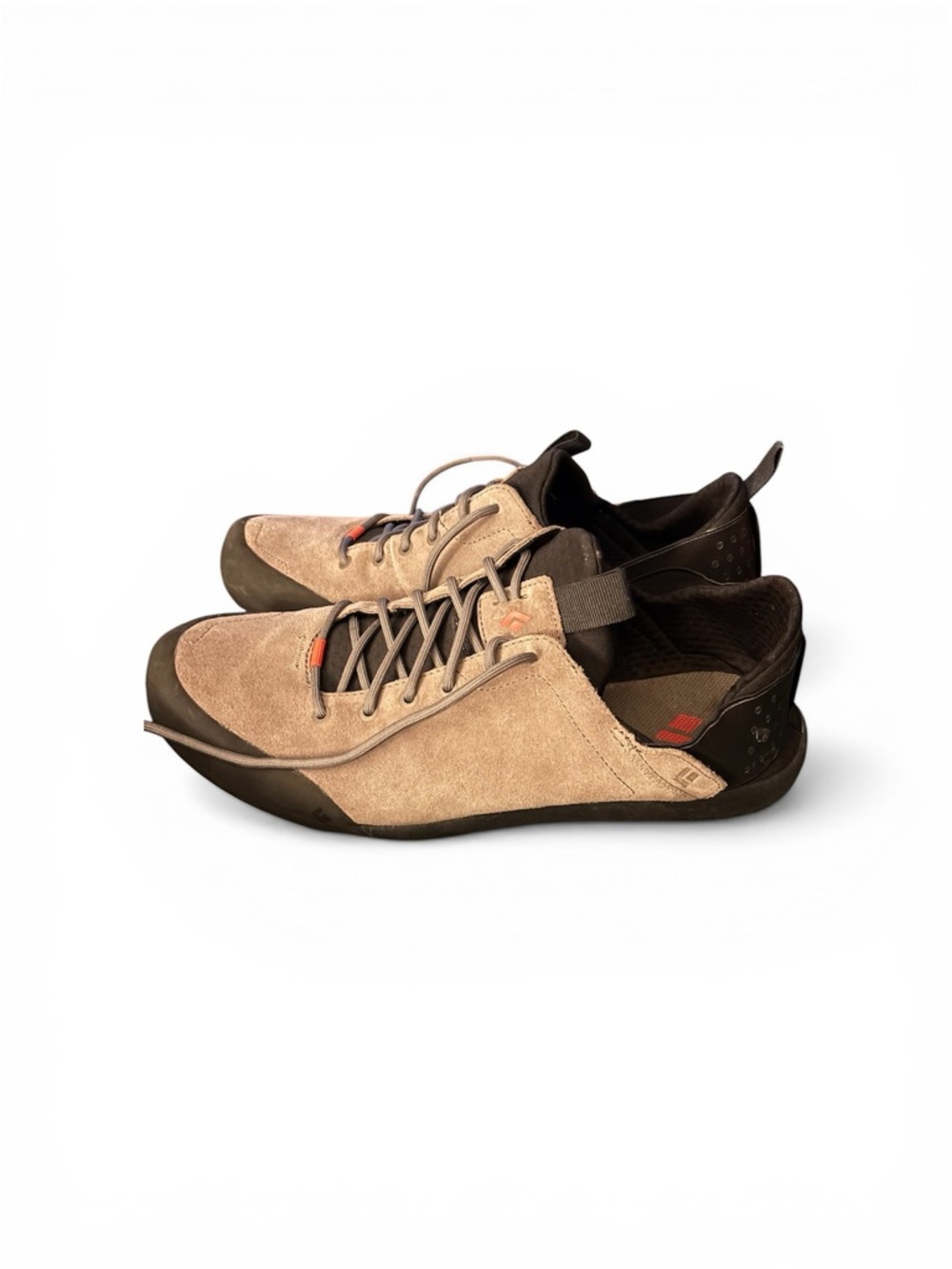 Black Diamond Beige and Black Suede Lace-Up Sneakers - Picture 4 of 5